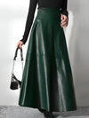 Pu maxi rock - eleganter langer damrock