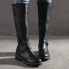 Klassische Kunstlederstiefel für Frauen – elegante Reitfootwear