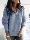 Zip-up pullover - kuschelige strickjacke für damen