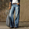 Weite jeans – stylische hochtaillierte damen denim-hosen