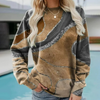 Khaki oversize sweatshirt - stylischer lässiger damenpulli
