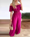 Jumpsuit - stylischer off-shoulder damenanzug
