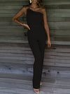 Jumpsuit - elegante ein-schulter damen jumpsuit