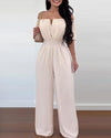 Jumpsuit - stylischer off-shoulder damenanzug