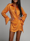 Wickelbluse kleid - schicker damen top dress