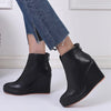 Stiefeletten für Damen mit Keilabsatz – bequeme Slip-On-Stiefel
