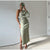 Ein-schulter kleid - elegantes grünes abendkleid