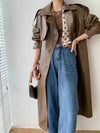 trenchcoat - stylischer langer damenmantel