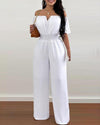 Jumpsuit - stylischer off-shoulder damenanzug