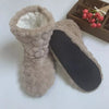 Dämmige plüsch-hausstiefel - gemütlich faux-fur schlappen-socken