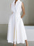 A-linien midi-kleid - schickes, massgeschneidertes, ärmelloses kleid für frauen