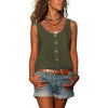 Damen knopf-top - ärmelloses shirt für de summer