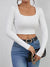 Rippenshirt mit langen ärmeln - tailliertes top für ladies