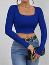 Rippenshirt mit langen ärmeln - tailliertes top für ladies