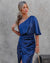 Kleid mit einem träger - elegante satinmode für frauen
