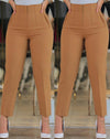 Hoch taillierte, gefaltete hosen – stilvolle damen-hosen