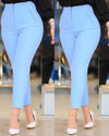 Hoch taillierte, gefaltete hosen – stilvolle damen-hosen