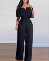 Jumpsuit - stylischer off-shoulder damenanzug