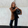 Braune jacke - elegante damenoberbekleidung für vielseitige styles