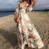 Blumenkleid in lang - exquisites weisses damenkleid