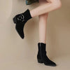 Stiefeletten für Damen – Spitzenschuh mit Schnallenverschluss