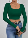 Rippenshirt mit langen ärmeln - tailliertes top für ladies