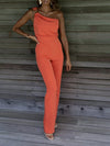Jumpsuit - elegante ein-schulter damen jumpsuit