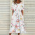 Blumen-midikleid – traumhaft weisses damenkleid mit taschen