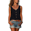Damen knopf-top - ärmelloses shirt für de summer