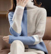 Coltrui Winterpullover – stilvoller Damenstrickpullover in Blau und Beige