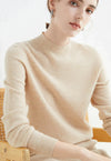 pullover – Damenpullover mit hohem Krage us weichem