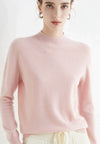 pullover – Damenpullover mit hohem Krage us weichem