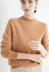 pullover – Damenpullover mit hohem Krage us weichem