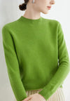 pullover – Damenpullover mit hohem Krage us weichem