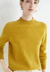 pullover – Damenpullover mit hohem Krage us weichem