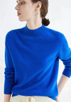 pullover – Damenpullover mit hohem Krage us weichem