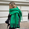 Chunky warme schal - elegante damen oversized wickel