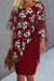 Blumenüberwurf-kleid - elegantes damenkleid mit chiffon-details