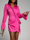 Wickelbluse kleid - schicker damen top dress