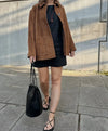 Braune jacke - lässige oversize damenjacke
