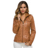 jacke mit Kapuze für Damen – Frontreißverschluss