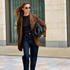 Braune jacke - elegante damenoberbekleidung für vielseitige styles