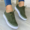 Dame ihre trendige sneakers - stylische braune schnürschuhe