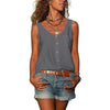 Damen knopf-top - ärmelloses shirt für de summer