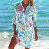 Dämmige tie-dye strandkleid - farbige sommerüberwurf