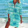 Dämmige tie-dye strandkleid - farbige sommerüberwurf
