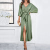 Elegantes maxikleid - schicke damen v-ausschnitt abendrobe
