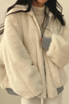 Pufferjacke - stylische winterjacke mit fellgefüttertem kragen