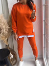 2-teilige gemütliche lounge-kombination - weiche stoff-loungewear für zuhause