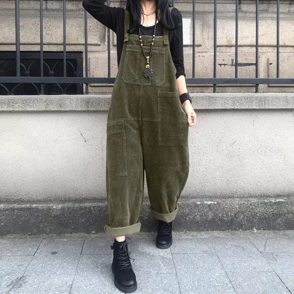 Cord-Overall für Damen – lässiger Tuftanzug mit vielseitigem Design